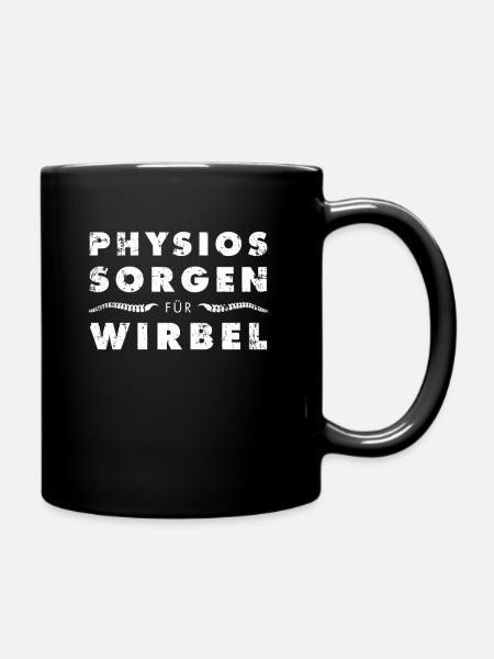 Physiotherapie Ausbildung Spruch Krankengymnastik - Tasse einfarbig - Schwarz