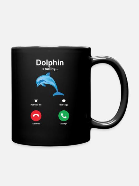 Delfin - Tasse einfarbig - Schwarz