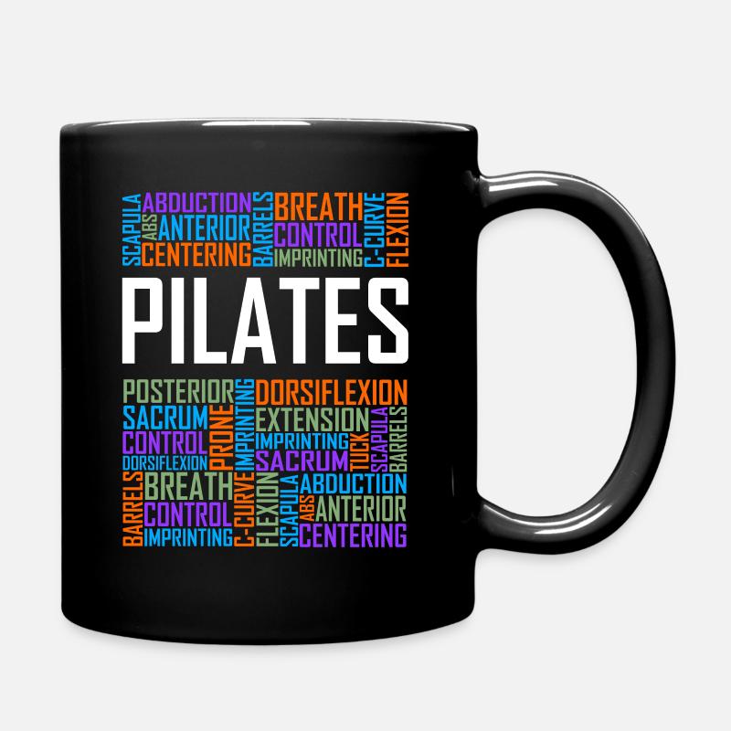 Pilates Words - Full Colour Mug - black
