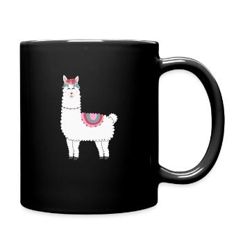 Lama Alpaga Dames Cadeaux enfants - Mug uni - noir - Droite
