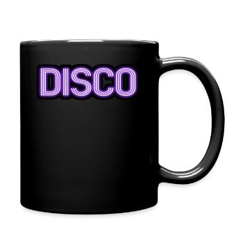 disco neon sign vintage design - Full Colour Mug - black - Right