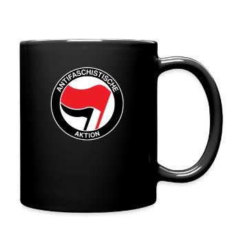 Antifaschistische Aktion Antifa Antifaschist - Tasse einfarbig - Schwarz - Rechts