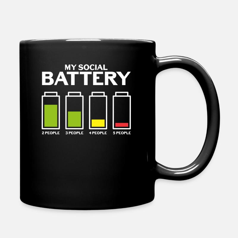 Awkward Introverted Social Battery Rams - Full Colour Mug - black