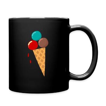 Eis - Tasse einfarbig - Schwarz - Rechts