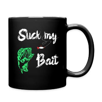 Suck My Bait Bait Fishing Fishing Predatory Fish Gift - Full Colour Mug - black - Right