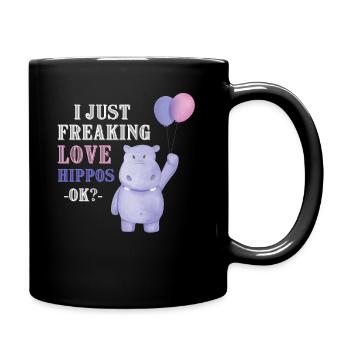 Hippo Hippo Idée cadeau - Mug uni - noir - Droite