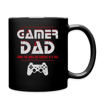 Gamer Papa Fathers Day Retro Video Game Gaming Liebh - Mug uni - noir - Droite