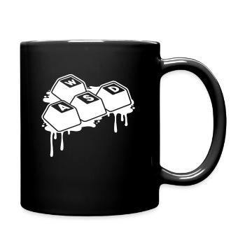 Funny gift gaming computer gamer shirt - Full Colour Mug - black - Right