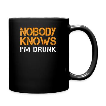 Lustiges Zitat - Tasse einfarbig - Schwarz - Rechts