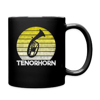 Tenorhorn Tenorhornist Blasmusik Stolz Geschenk - Tasse einfarbig - Schwarz - Rechts