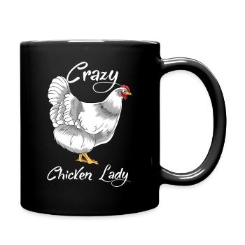 Crazy Chicken Lady - Full Colour Mug - black - Right