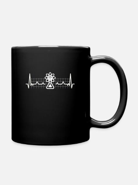 Chemie Herzschlag - Tasse einfarbig - Schwarz