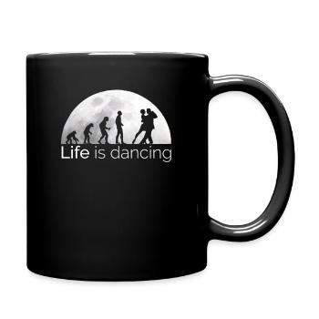 Funny dance sport dancing dance couple evolution - Full Colour Mug - black - Right