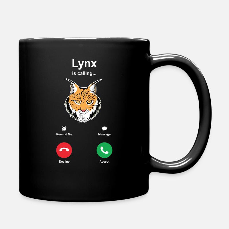 Luchs - Tasse einfarbig - Schwarz