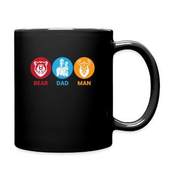 Bear Dad Man Beard Wearer Father Viking - Full Colour Mug - black - Right