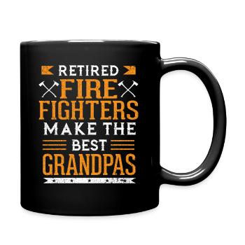 Feuerwehrleute im Ruhestand machen die besten Opas - Tasse einfarbig - Schwarz - Rechts