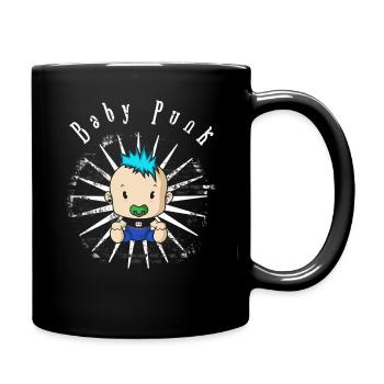 Punk punks punk punk rock punk rocker anarchy - Full Colour Mug - black - Right