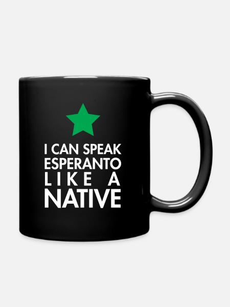 Idée cadeau de langue maternelle espéranto - Mug uni - noir