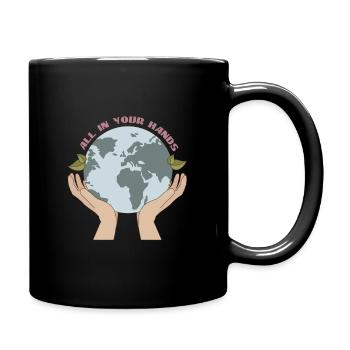 Save the Earth Planet Geschenkidee - Tasse einfarbig - Schwarz - Rechts