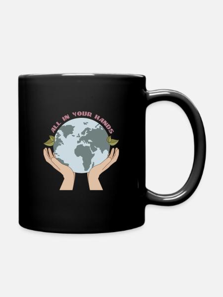 Save the Earth Planet Geschenkidee - Tasse einfarbig - Schwarz