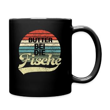 Beurre au poisson - Nord allemand bas allemand - Mug uni - noir - Droite