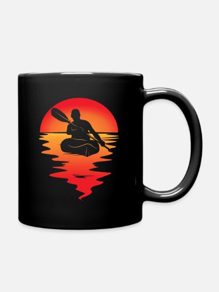 canoe - Full Colour Mug - black