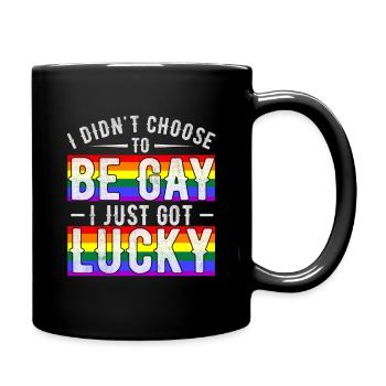 LGBT Schwul Homosexuell - Tasse einfarbig - Schwarz - Rechts