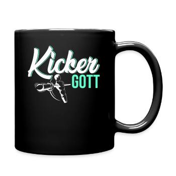 Tischkicker Tischfußball Tischfußballer Geschenk - Tasse einfarbig - Schwarz - Rechts