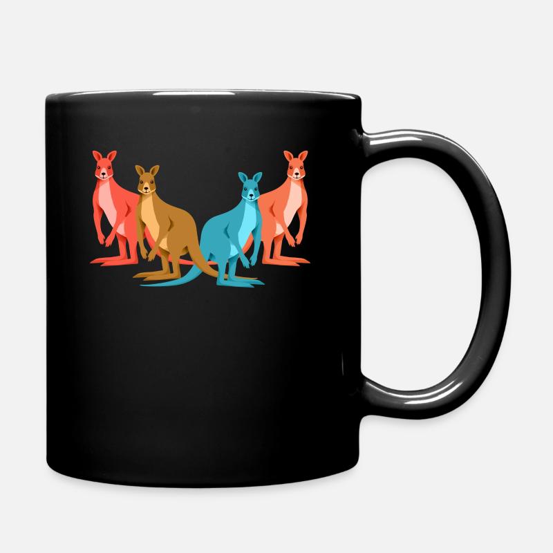 Känguru - Tasse einfarbig - Schwarz
