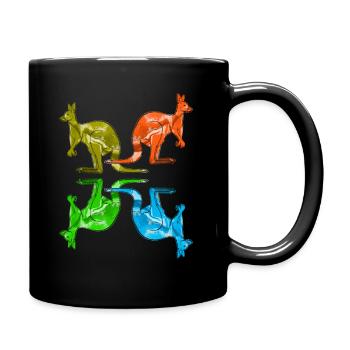 Cadeau de kangourou - Mug uni - noir - Droite