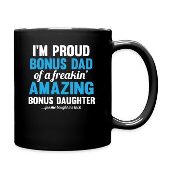 Stepdad Bonus Father - Full Colour Mug - black - Right