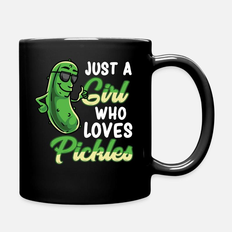 Nur Ein Mädchen Das Essiggurken Liebt - Tasse einfarbig - Schwarz