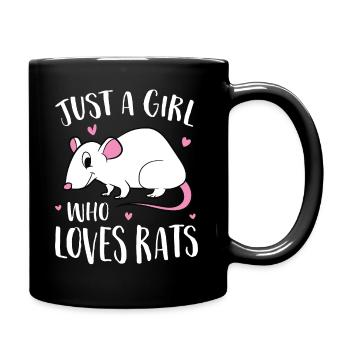Just A Girl Who Loves Rats - Full Colour Mug - black - Right