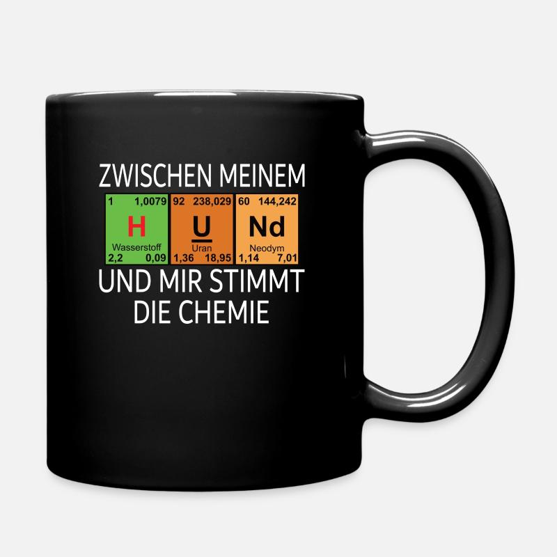 Periodensystem Hund lustig - Tasse einfarbig - Schwarz