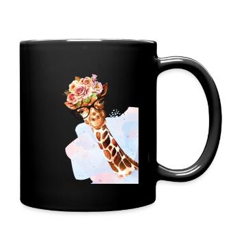 Giraffe Shirt & Shirt Ladies with Giraffe - Gift - Full Colour Mug - black - Right