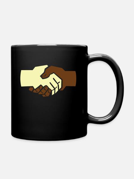 Anti-racisme contre la liberté d'expression de droite - Mug uni - noir