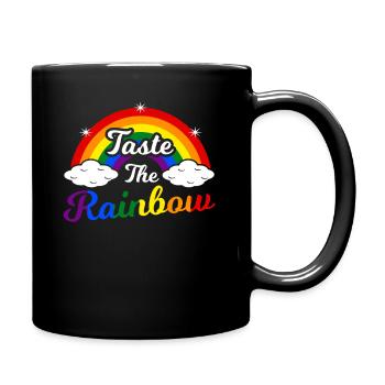 Regenbogen - Tasse einfarbig - Schwarz - Rechts