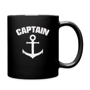 KAPITÄN ANKER ANKER KAPITÄN SEEMANN BOOT ANWESEND - Tasse einfarbig - Schwarz - Rechts