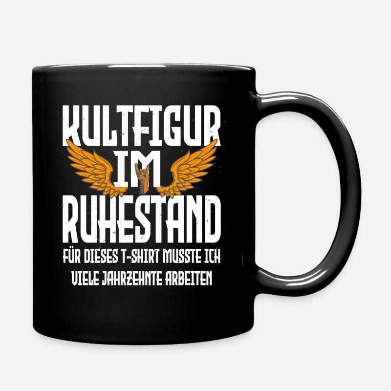 Kultfigur im Ruhestand - Tasse einfarbig - Schwarz