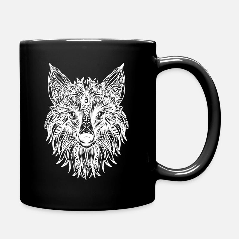Fuchskopf - Tasse einfarbig - Schwarz