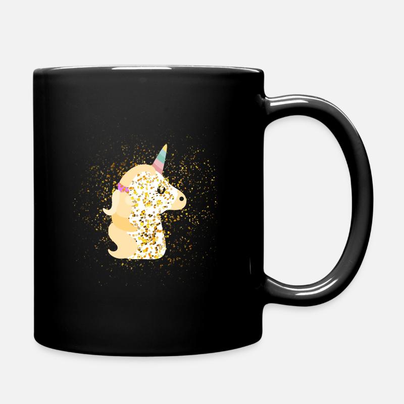 Licorne pailletée colorée - Mug uni - noir