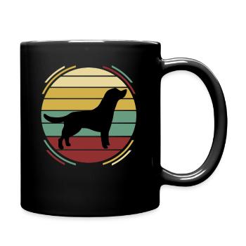 Labrador chien rétro - Mug uni - noir - Droite