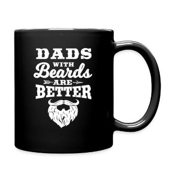 Dad with beards - Full Colour Mug - black - Right