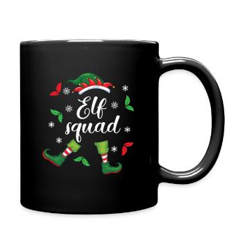 Elf Squad - Funny Family Matching Christmas | Xmas - Full Colour Mug - black - Right