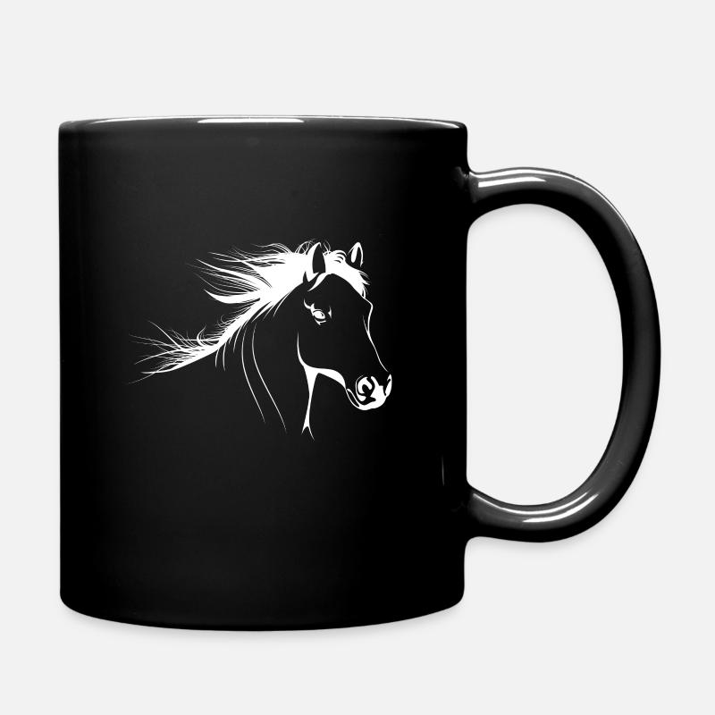 Les chevaux - Mug uni - noir