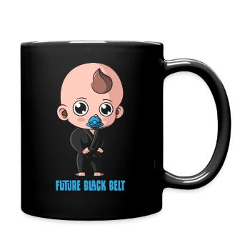 Martial arts black belt baby - Full Colour Mug - black - Right