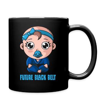 Baby Girl Schwarzgut - martial arts baby girl - Full Colour Mug - black - Right