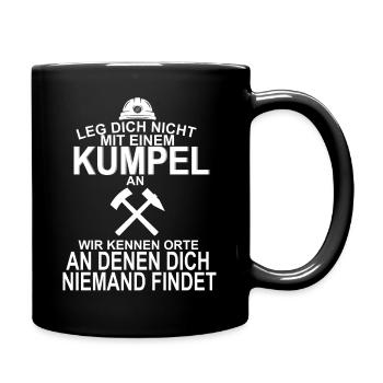 Kumpel Bergbau Ruhrpott Arbeit - Tasse einfarbig - Schwarz - Rechts