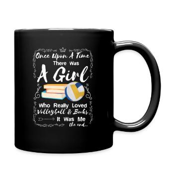 There Was A Girl Who Really Loved volleyball And - Full Colour Mug - black - Right