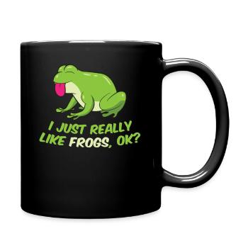 J’aime les grenouilles Tout simplement C’est une grenouille vraiment drôle - Mug uni - noir - Droite